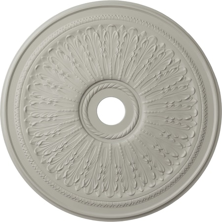 Ekena Millwork Oakleaf Ceiling Medallion (Fits Canopies up to 6 1/4"), 29 1/8"OD x 3 5/8"ID x 1"P, Pot of Cream CM29OAPCF